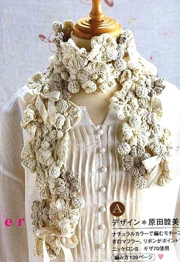 موسوعة كوفيات الكروشية (crochet scarfs ) بالباترون Fiori%20%28186%29