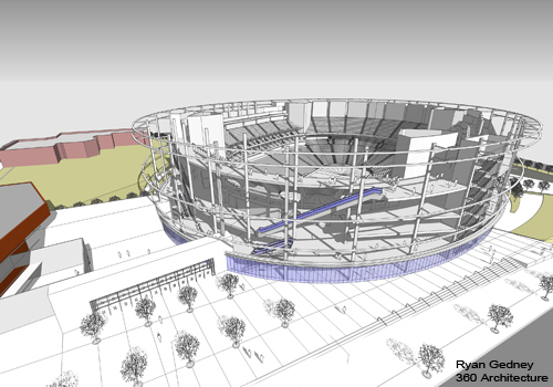 برنامج التصميم + فلتر Google Sketchup Pro 8.0.3.117  Sprint_Center_Arena_6