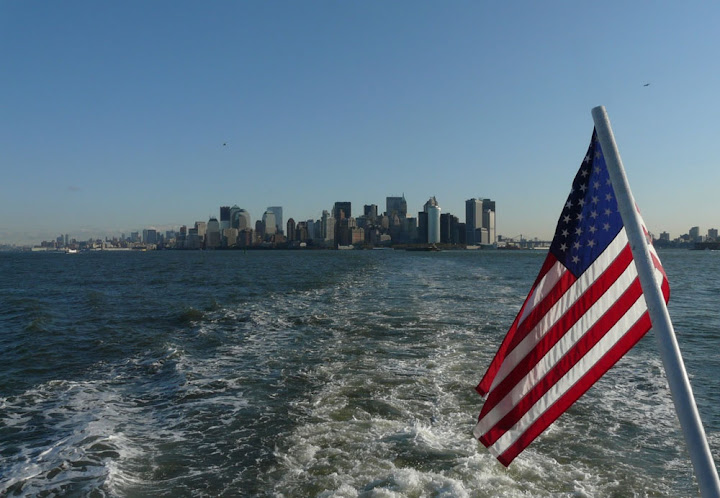 Dans la baie de NYC Usa