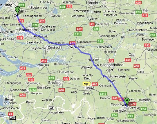 Eindhoven - Delft - Amesterdão Holanda%20mapa%201