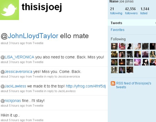 El Twitter OFICIAL de JOE JONAS! Joejonastwitter