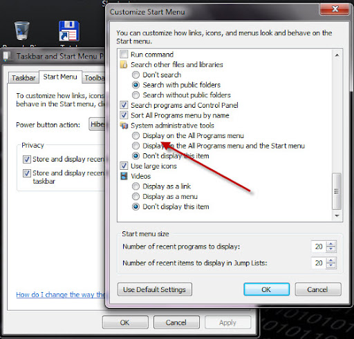 Đưa công cụ Administrative tools ra ngoài Start menu trong Windows 7  Start_menu_3