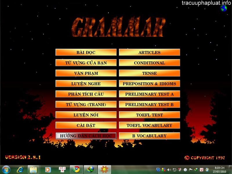 Grammar : Phần mềm học tiếng Anh của người Việt Grammar%20%28Custom%29