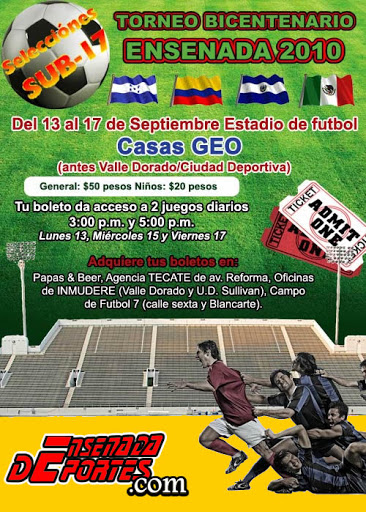 Sub17:  Torneo "Bicentenario" en Mexico. Torneo