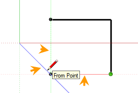 SketchUp Basic : การใช้งานเครื่องมือ Line Crosshair