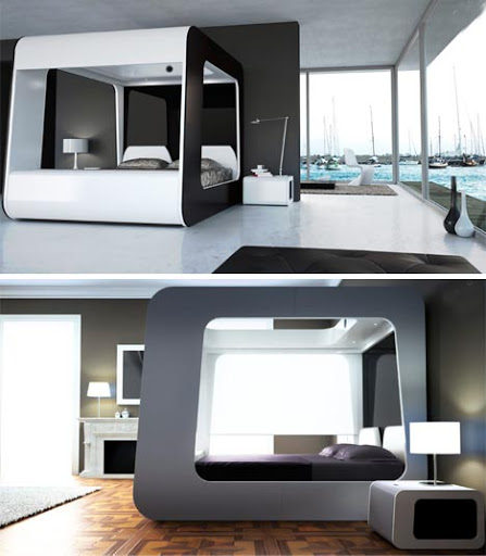 Tempat Tidur yang Mengagumkan Luxury-multimedia-tv-bed-design