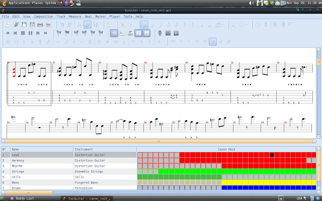 Tuxguitar - Editeur de Partitions Tuxguitar