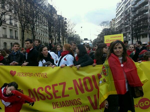  40,000 Pro-vida en las calles de París Francemarch3