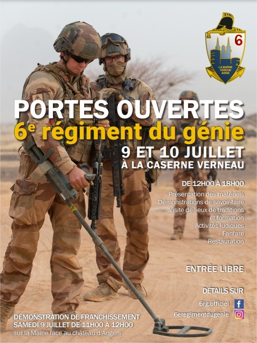 Le 6e régiment du génie d'Angers organise ses premières PO en 15 ans . 1592044656