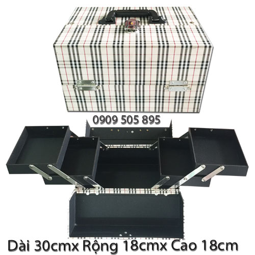 Cốp trang điểm mini, thùng mỹ phẩm cô dâu chất lượng cao! Cop-my-pham-ca-nhan-30cm-caro