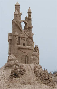 sculpture sur sable Caste