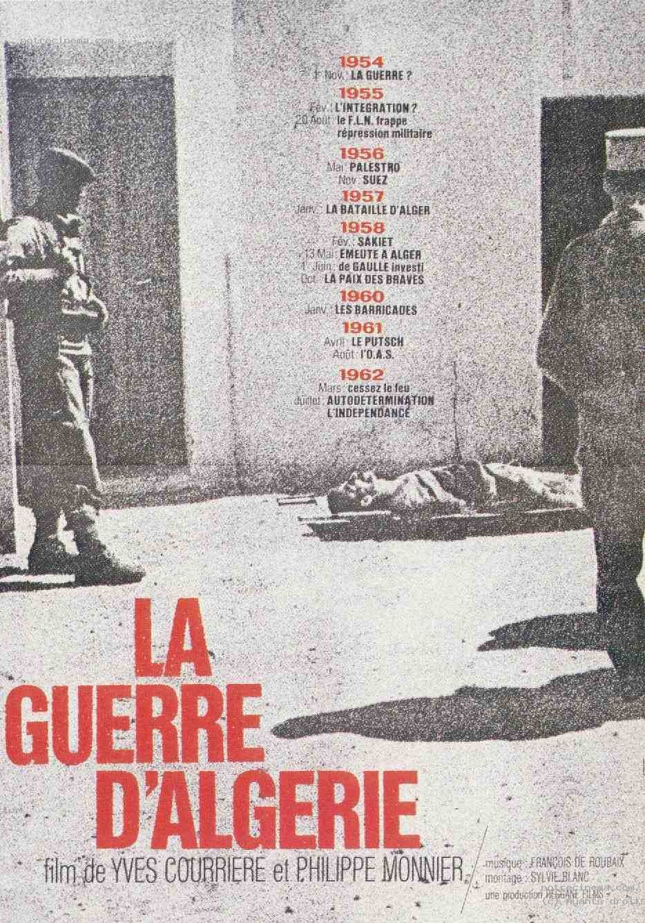 فيلم وثائقي Un dossier brulant La guerre d' Algerie Reggane Films DVD  La-guerre-d-algerie-affiche_259125_39100