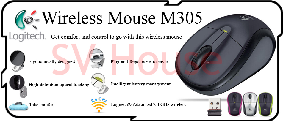 TQ-Bán Giảm Giá Mới Chuột Không Dây Cao Cấp Logitech,full VAT  M305qc