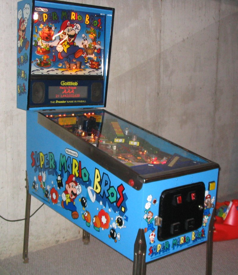 Flipper tiré d'un jeu vidéo  SuperMarioBrosPinball