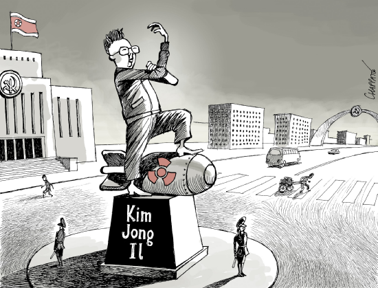 Trafficwomen in political cartoon Chappatte-kji-cartoon