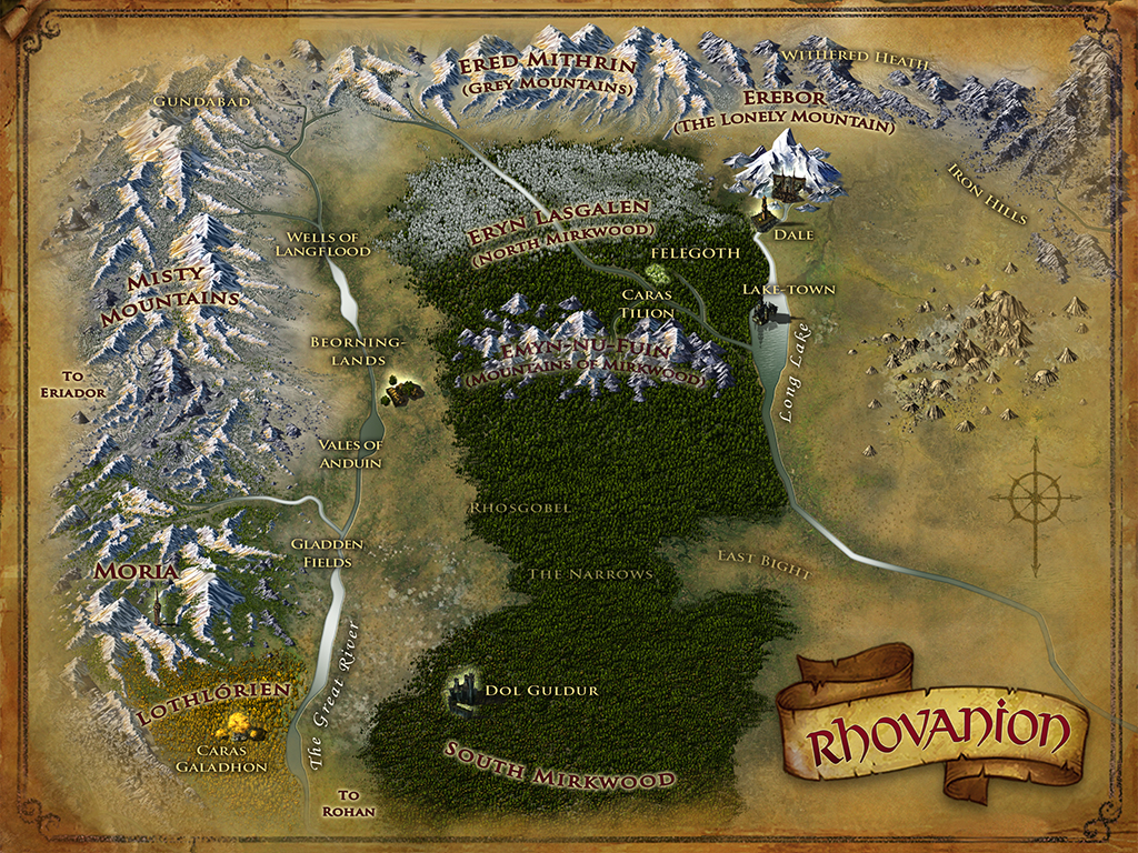 Mapa do LOTRO Rhovanion_map