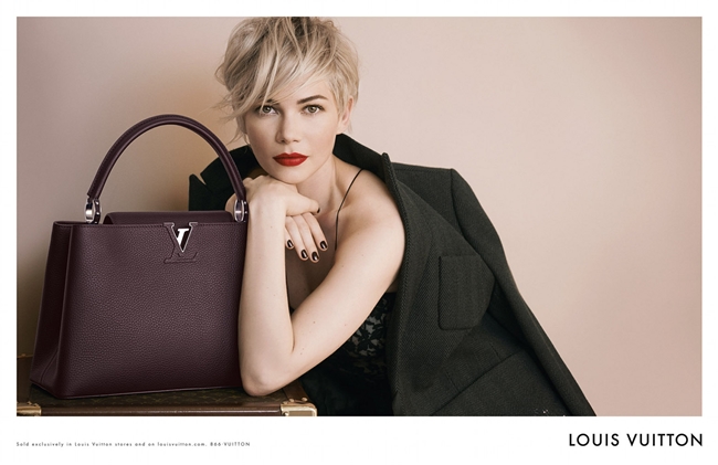 Túi “giấu logo” của Louis Vuiton hút khách LV_Kampagne_Michelle-Williams-for-Louis-Vuitton_Capucine-Bag-3