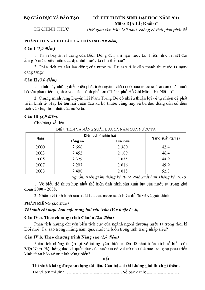 Đề thi đại học môn địa lí khối c năm 2011 De_dia_dh2011