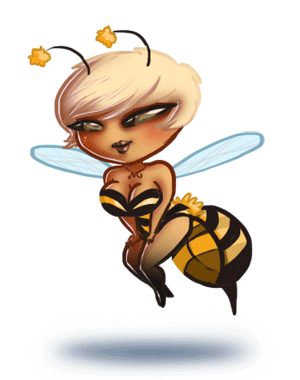 Cet apiculteur pose nu avec ses abeilles Chibi-bee-gif
