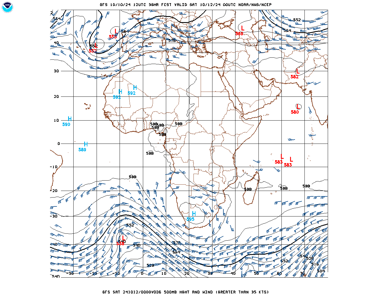 توقعات الضغط والرياح في مختلف الطبقات  Gfs_africa_036_500_wnd_ht