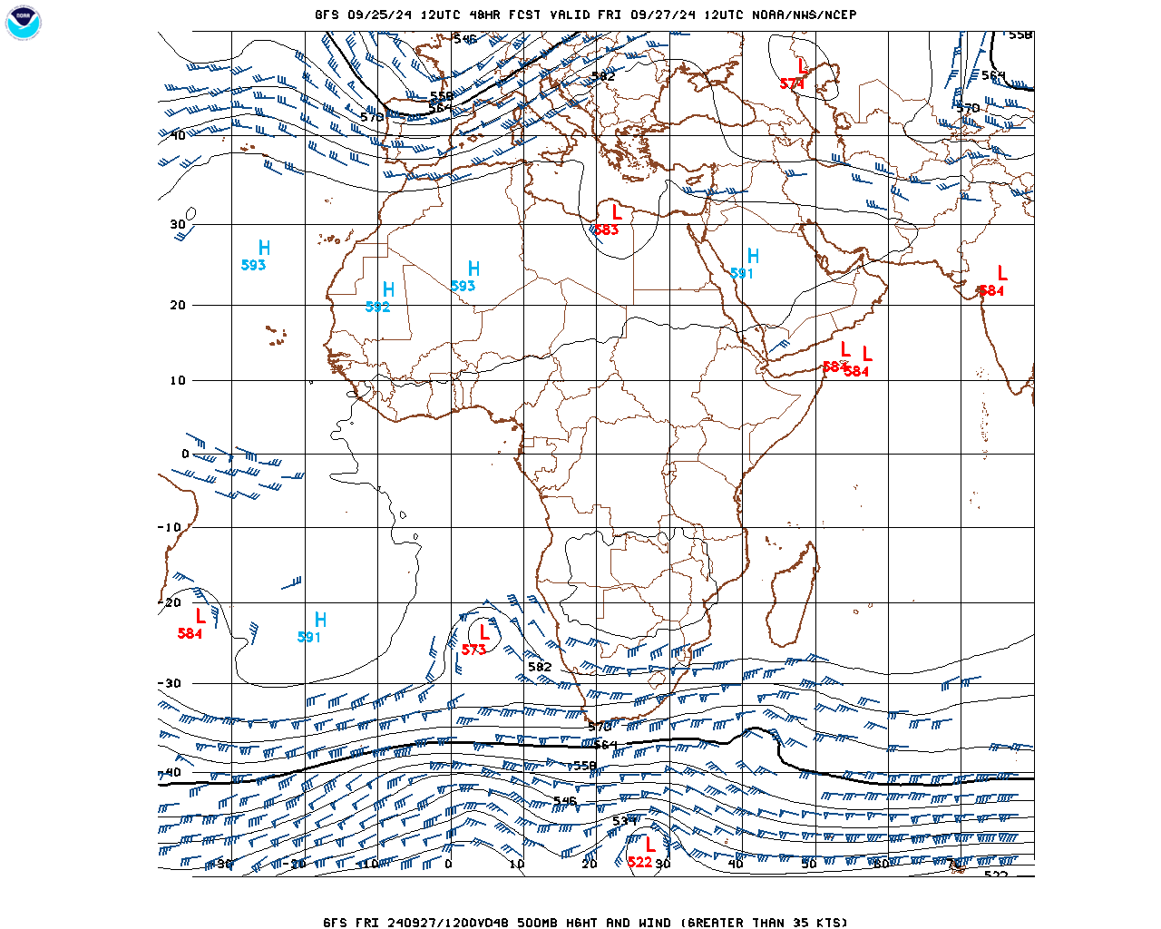 توقعات الضغط والرياح في مختلف الطبقات  Gfs_africa_048_500_wnd_ht