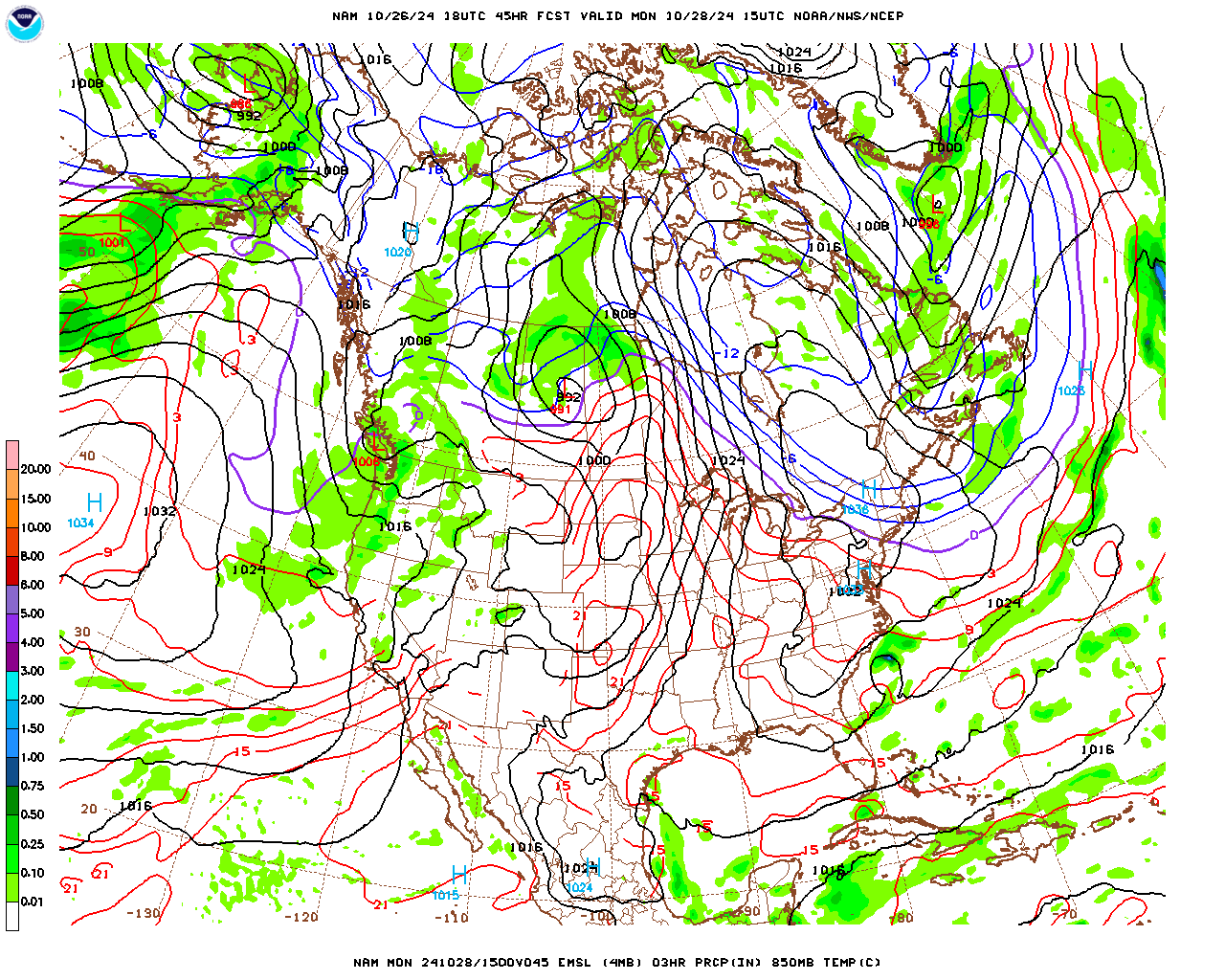 Update #2: 1st Call Snow Map, Intense Winter Storm Coming  - Page 16 Nam_namer_045_850_temp_mslp_precip