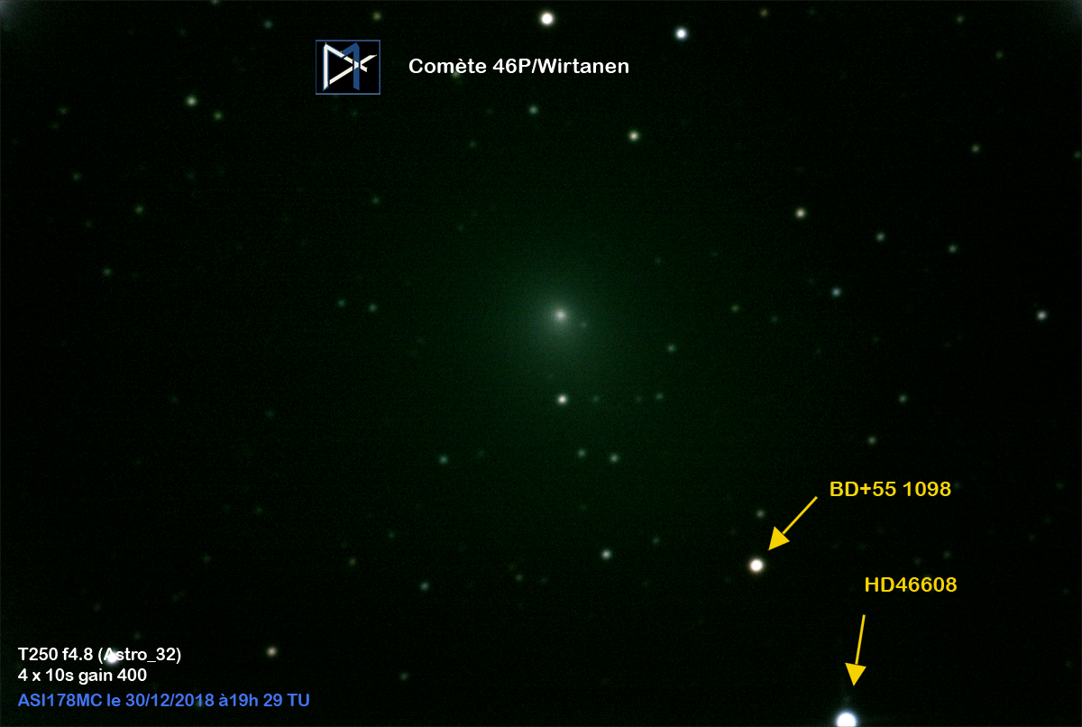 Comète 46P/Wirtanen 46p-animation