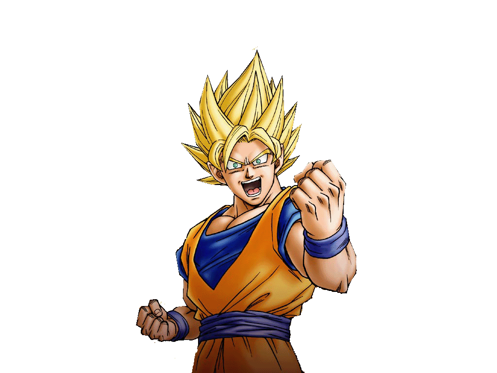 Regarde une feuille de personnage Goku