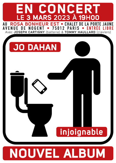 Nouvel album et concerts de Jo Dahan début 2023 JoDahan-AfficheConcert3mars2023