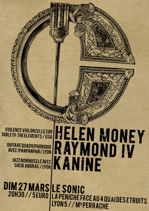 DIM 27 MARS // HELEN MONEY + KANINE + RAYMOND IV @ LYON HELENMONEY_web