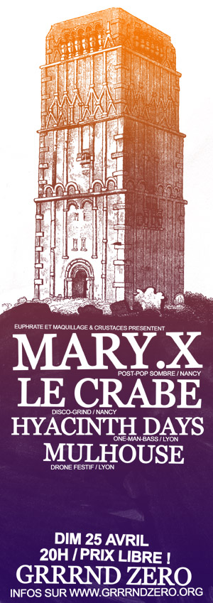 DIM 25 AVRIL // MARY.X + LE CRABE + HYACINTH DAYS @ LYON MARYX_web