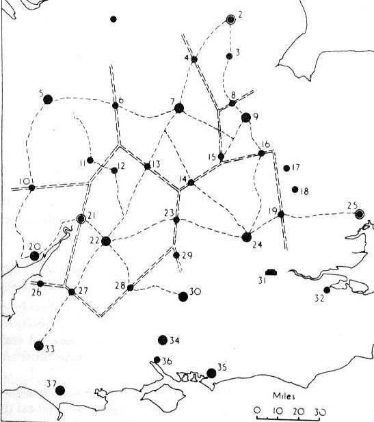 L'organisation de nos villes dans l'espace Christaller-application