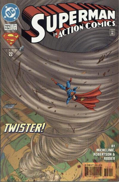 SUPERMAN ACTION COMICS  #722 DOUBLE SPLASH PAR DARICK ROBERSON ET DENIS RODIER EN JUIN 1996 ACTION_COMICS__722