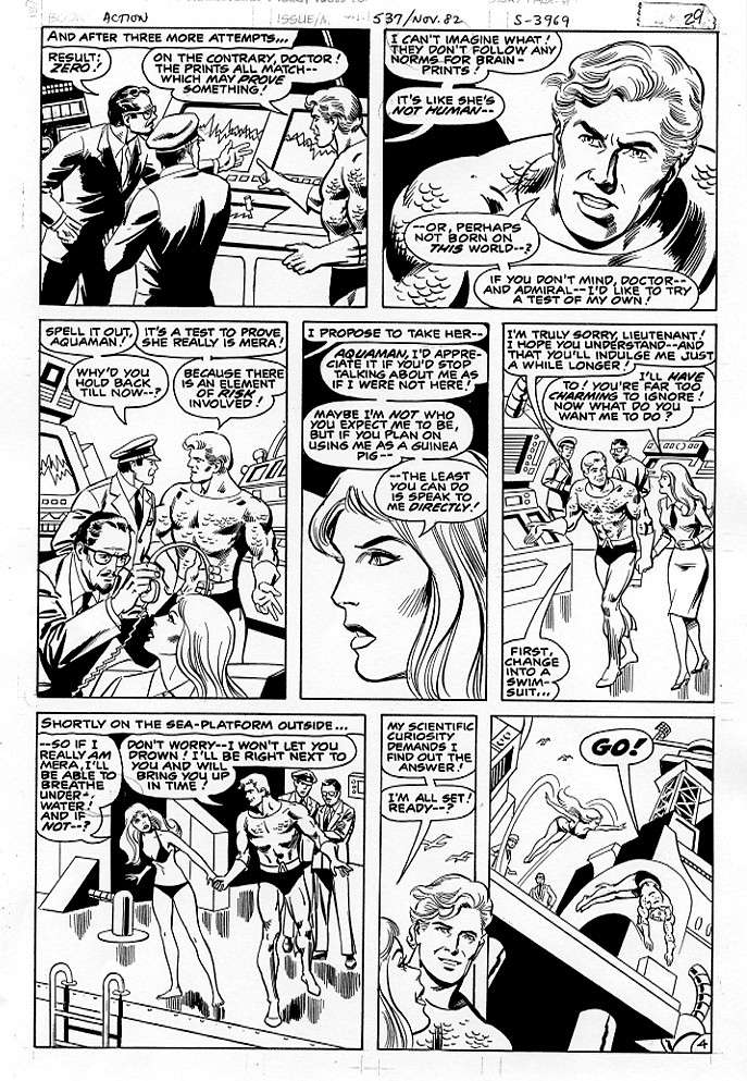 Aquaman ACTION COMICS #537, pg. 4 Dessin : ALEX SAVIUK / Encrage : JOE GIELLA Aquaman_ACTION_COMICS__537__pg._4