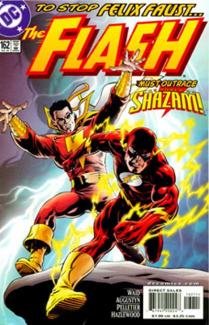 FLASH #162 AVEC CAPTAIN MARVEL PAR PAUL PELLETIER EN JUILLET 2000  FLASH__162