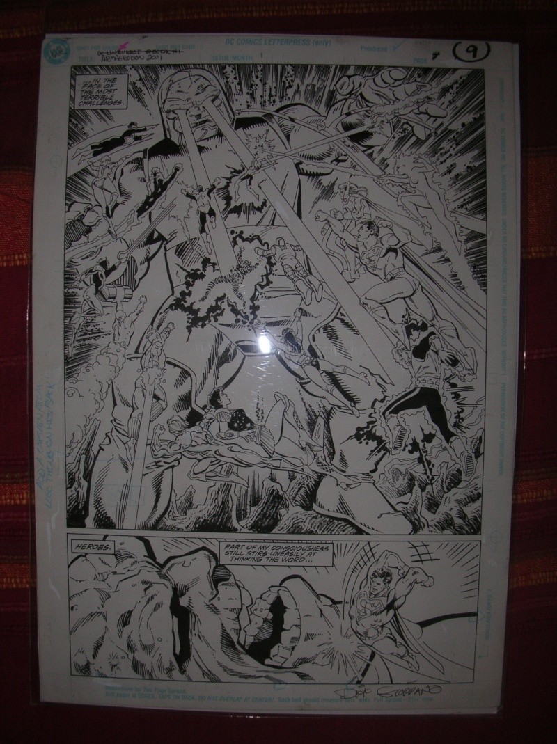 JLA : splash de Dan Jurgens(dessin) et Dick Giordano (encre): Darkseid vs JLA, jeunes titans... JLA_splash_de_Dan_Jurgens_dessin__et_Dick_Giordano__encre_