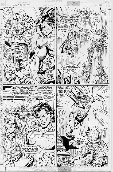 Superman Man of Tomorrow #1 pg 20 Tom Grummett (Dessins) Brett Breeding (encrage). Superman_Man_of_Tomorrow__1_pg_20_Tom_Grummett__Dessins__Brett_Breeding__encrage_.