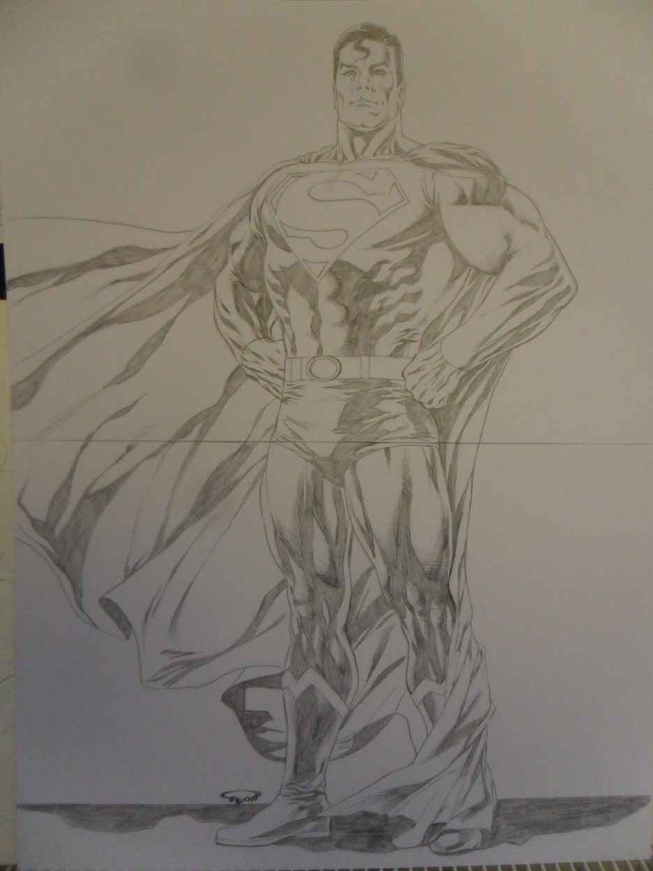 GREEN GALLERY - Page 5 Superman_par_ron_adrian_22x17_pencil
