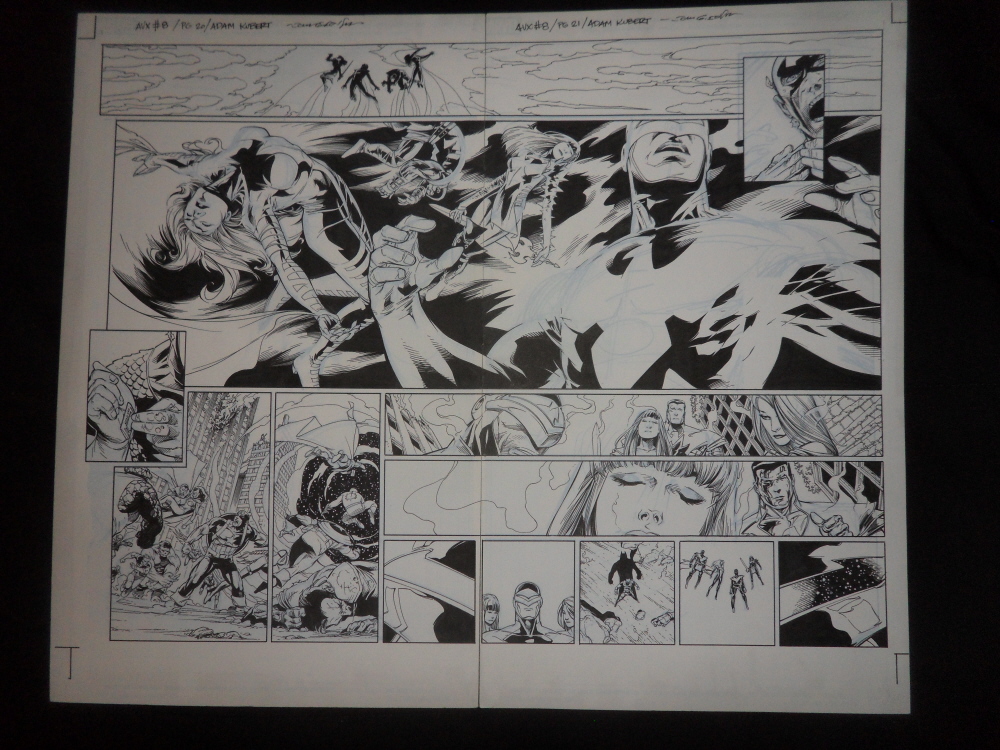 GREEN GALLERY - Page 32 Adam_KUBERT___AVENGERS_vs_X-MEN__8_p.20-21___DPS___Marvel_Comics_Original_Art_2_sympa