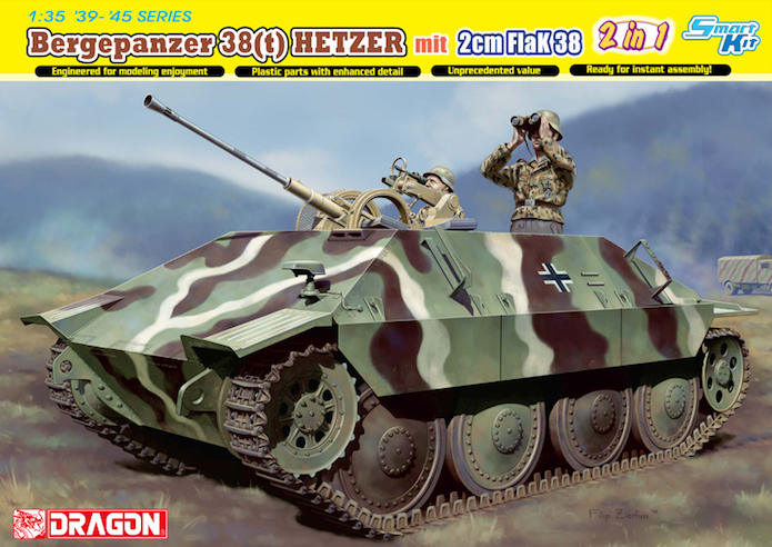 Bergepanzer 38(t) Hetzer mit 2cm Flak38 1/35 Dragon Smart Kit 2 in 1 B_DRA6399_00