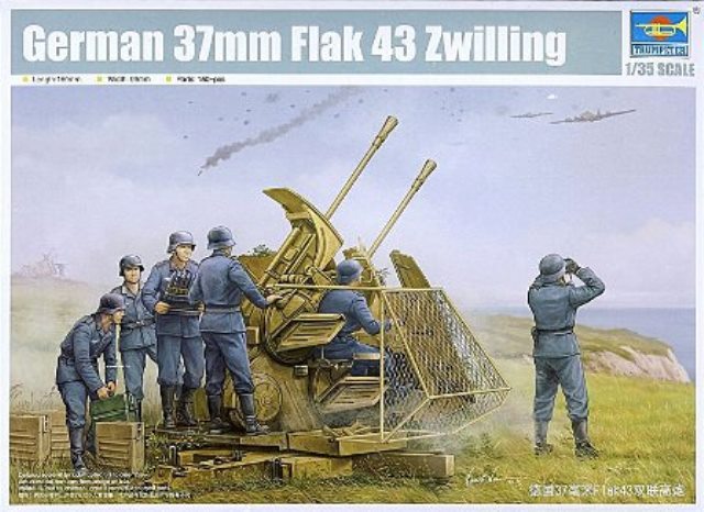 German 37mm Flak43 Zwilling 1/35 Trumpeter FINI Tru_37mm_Flakzw_43_covera