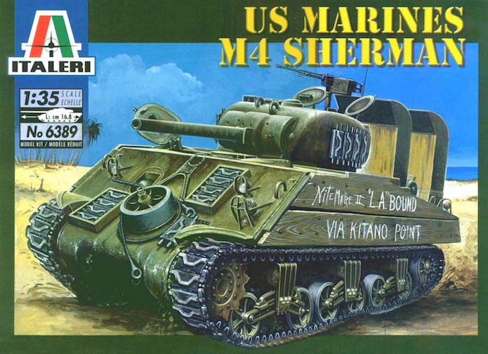 Sherman M4 1/35 Italeri récupération fond de boîte et boîte à rabiot 1