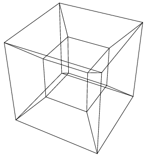 La thorie du tesseract, ou hypercube TesseractProjection_1000