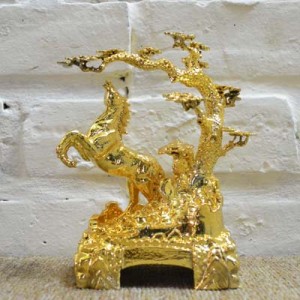 Bộ tượng phong thủy mạ vàng tại Công ty mạ vàng chuyên nghiệp Vina Gold Art Tuong-ngua-phong-thuy-300x300