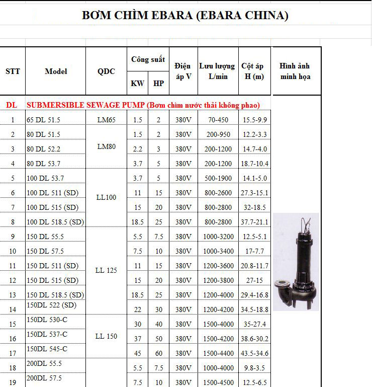 Chim - CTV-Máy bơm chìm Ebara chính hãng giá tốt nhất tại Hà Nội Bom-chim-nuoc-thai-ebara