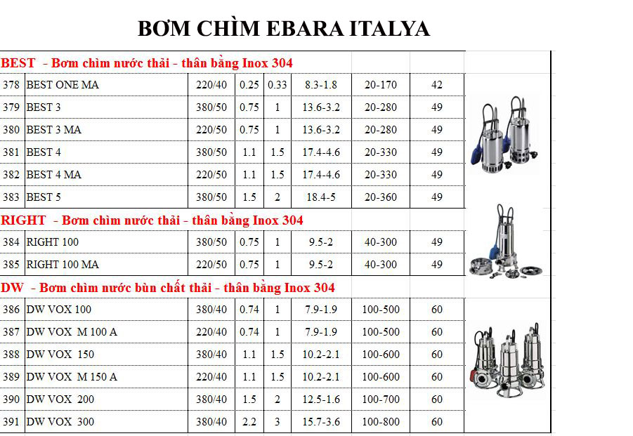 Chim - CTV-Máy bơm chìm Ebara chính hãng giá tốt nhất tại Hà Nội Bom-chim-nuoc-thai-ebara1