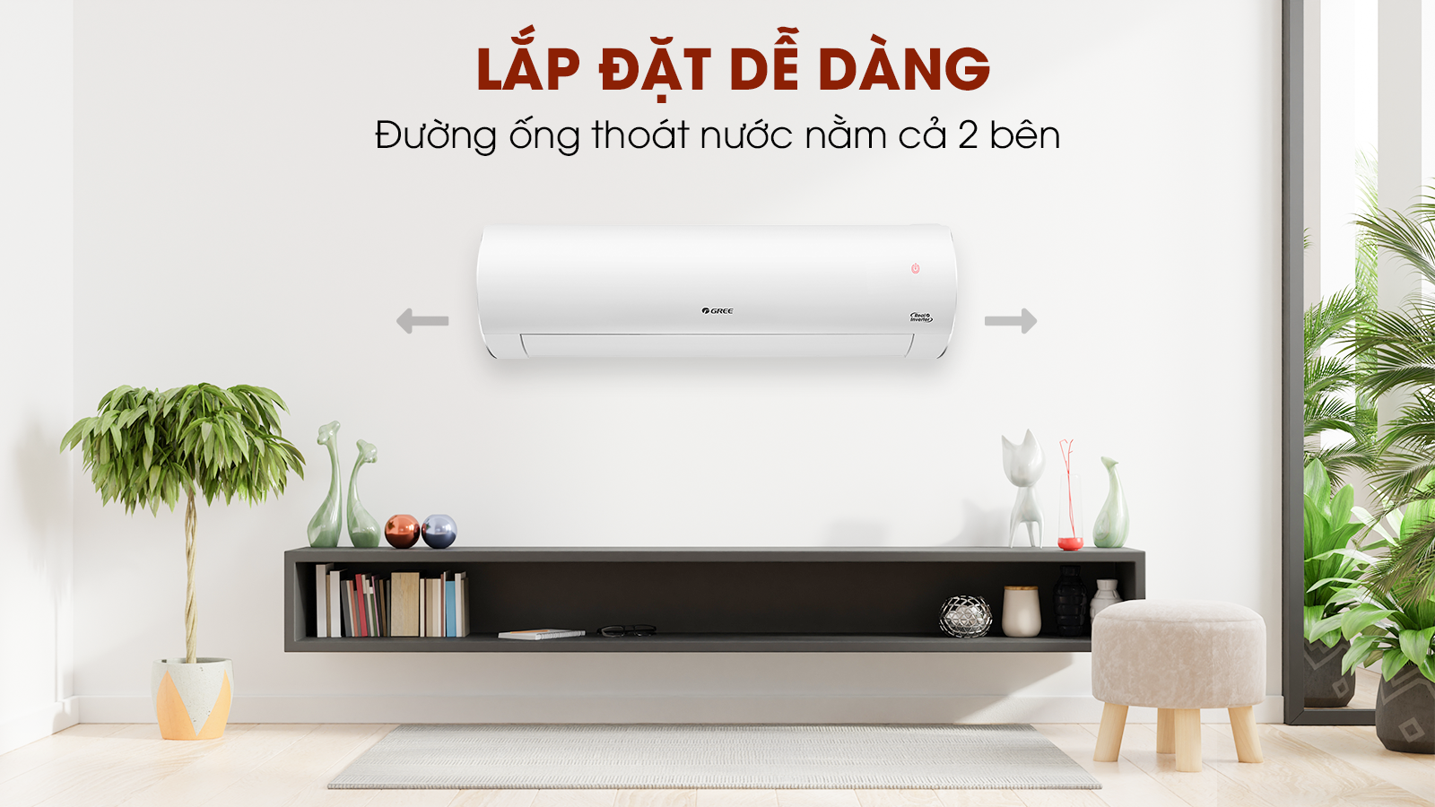 HCM - Nên chọn lắp Máy lạnh treo tường GREE dòng thường hay dòng tiết kiệm điện???? May-lanh-treo-tuong-GREE-Inverter-12