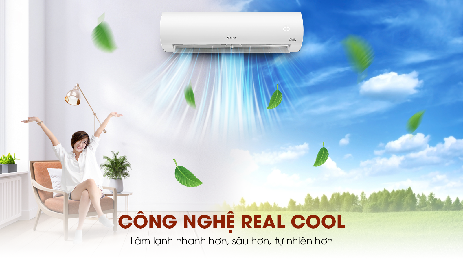 HCM - Nên chọn lắp Máy lạnh treo tường GREE dòng thường hay dòng tiết kiệm điện???? May-lanh-treo-tuong-GREE-Inverter-9