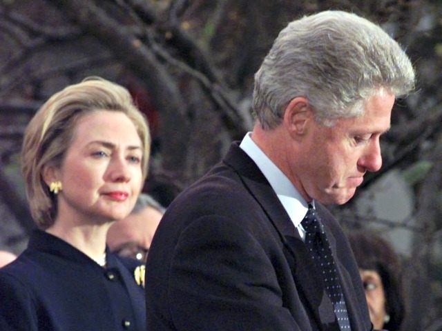 Roger Stone: Bill Clinton Like Bill Cosby on Abusing Women, Then They Were ‘Psychologically Abused b Bill-and-Hillary-Clinton-after-vote-on-impeachment-Susan-Walsh-AP-Photo-640x480