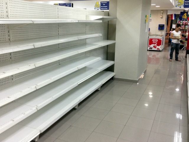 Venezuela Declares Another Emergency: It Has Run Out of Food Venezuela-empty-shelves-Getty-640x480